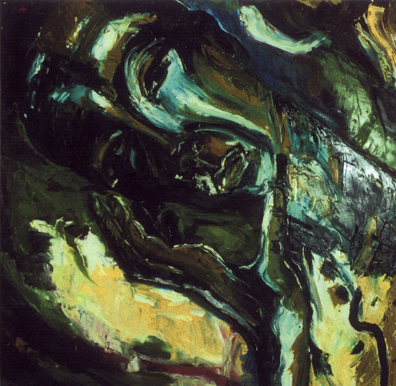 GreenBlues - 101 cm x 101 cm - Oil on canvas